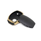 New Aftermarket Nano High Quality Gold Leather Cover For Mercedes Benz Remote Key 3 Buttons Black Color Benz-A13J | Emirates Keys -| thumbnail