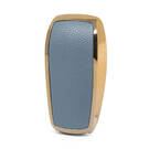 Nano Gold Leather Cover MB Remote Key 3B Gray Benz-B13J | MK3 -| thumbnail