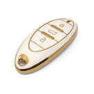 جديد ما بعد البيع نانو غطاء جلد ذهبي عالي الجودة لمفتاح التحكم عن بعد Bestune 3 أزرار اللون الأبيض BT-A13J | مفاتيح الإمارات -| thumbnail