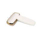 New Aftermarket Nano High Quality Gold Leather Cover For Trumpchi Remote Key 5 Buttons White Color CQ-B13J | Emirates Keys -| thumbnail