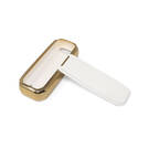 New Aftermarket Nano High Quality Gold Leather Cover For Trumpchi Remote Key 3 Buttons White Color CQ-C13J  | Emirates Keys -| thumbnail