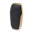 Кожаный чехол с нано-золотым покрытием Ford Remote Key 5B, черный Ford-A13J | МК3 -| thumbnail