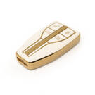 جديد ما بعد البيع نانو غطاء جلد ذهبي عالي الجودة لمفتاح التحكم عن بعد هونغتشي 4 أزرار اللون الأبيض HQ-A13J4B | مفاتيح الإمارات -| thumbnail