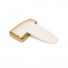 New Aftermarket Nano High Quality Gold Leather Cover For Hongqi Remote Key 4 Buttons White Color HQ-A13J4B | Emirates Keys -| thumbnail