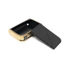New Aftermarket Nano High Quality Gold Leather Cover For Lynk & Co Remote Key 3 Buttons Black Color LC-B13J | Emirates Keys -| thumbnail