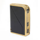 جراب نانو جلد ذهبي عالي الجودة لمفتاح ريموت Lynk & Co 3 ازرار لون اسود LC-B13J