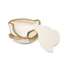 New Aftermarket Nano High Quality Gold Leather Cover For Neta Remote Key 3 Buttons White Color NT-A13J | Emirates Keys -| thumbnail