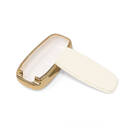 New Aftermarket Nano High Quality Gold Leather Cover For Venucia Remote Key 3 Buttons White Color VNC-A13J | Emirates Keys -| thumbnail