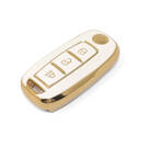 غطاء جلد ذهبي نانو جديد لما بعد البيع لمفتاح التحكم عن بعد Venucia 3 أزرار لون أبيض VNC-A13J | مفاتيح الإمارات -| thumbnail