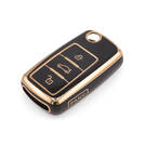 New Aftermarket Nano High Quality Cover For Volkswagen Remote Key 4 Button Black Color VW-A11J4 | Emirates Keys -| thumbnail