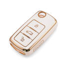 New Aftermarket Nano High Quality Cover For Volkswagen Remote Key 4 Button White Color VW-A11J4 | Emirates Keys -| thumbnail