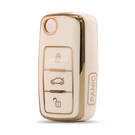 Nano High Quality Cover For Volkswagen Remote Key 4 Button White Color VW-A11J4