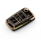New Aftermarket Nano High Quality Cover For Volkswagen Remote Key 4 Button Black Color VW-B11J4 | Emirates Keys -| thumbnail