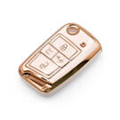 New Aftermarket Nano High Quality Cover For Volkswagen Remote Key 4 Button White Color VW-B11J4 | Emirates Keys -| thumbnail