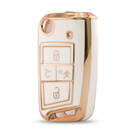 Nano High Quality Cover For Volkswagen Remote Key 4 Button White Color VW-B11J4