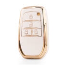 Capa Nano de alta qualidade para chave remota Toyota 4 botões cor branca TYT-A11J4BH