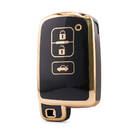 Nano High Quality Cover For Toyota Remote Key 3 Button Black Color TYT-D11J3A