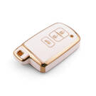 Nova capa de reposição Nano de alta qualidade para chave remota Toyota 3 botões cor branca TYT-D11J3A | Chaves Emirates -| thumbnail