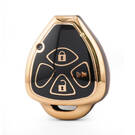 Nano High Quality Cover For Toyota Remote Key 3 Button Black Color TYT-K11J3A