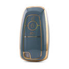 Funda nano de alta calidad para llave remota Ford de 3 botones, color gris Ford-B11J3B
