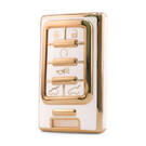 Nano High Quality Cover For Cadillac Remote Key 6 Button White Color CDLC-C11J6