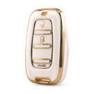 Capa Nano de Alta Qualidade para Chave Remota Chrysler 3 Botões Cor Branca CRSL-B11J3