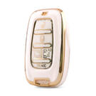 Capa Nano de Alta Qualidade para Chave Remota Chrysler 5 Botões Cor Branca CRSL-B11J5