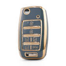 Housse Nano de haute qualité pour clé télécommande Kia 6 boutons couleur grise KIA-O11J6