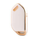 Housse Nano de haute qualité pour clé télécommande Kia 4 boutons couleur blanche KIA-S11J4