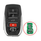 Toyota 2023 Smart Remote Key Shell 3+1 Buttons Chrome Sides BA Type
