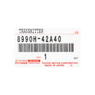 New Toyota Rav4 2023-2024 Genuine / OEM Smart Remote Key 3+1 Buttons 315MHz OEM Part Number: 8990H-42A40, 8990H42A40 | Emirates Keys -| thumbnail