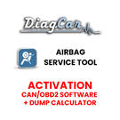 DiagCar Airbag Service Tool (AST) Activation. CAN / OBD2 Software + Dump Calculator