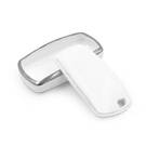 New Aftermarket Nano High Quality Cover For BMW Remote Key 4 Button White Color Silver Frame BMW-A11Y | Emirates Keys -| thumbnail
