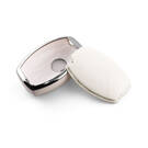 New Aftermarket Nano High Quality Cover For Mercedes Remote Key 2 Button White Color Silver Frame Benz-A11Y2 | Emirates Keys -| thumbnail