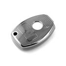 New Aftermarket Nano High Quality Cover For Mercedes Remote Key 2 Button Dark Gray Color Silver Frame Benz-A11Y2 | Emirates Keys -| thumbnail