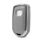 Coque Nano pour télécommande Honda 2 boutons, gris foncé, cadre argenté, HD-A11Y2 | MK3 -| thumbnail