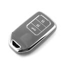 Coque Nano de rechange de haute qualité pour télécommande Honda 3 boutons, gris foncé, cadre argenté, HD-A11Y3A | Emirates Keys -| thumbnail