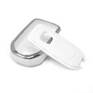 Coque Nano de rechange de haute qualité pour clé télécommande Honda 5 boutons, blanche, cadre argenté, HD-A11Y5 | Emirates Keys -| thumbnail