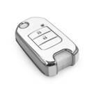Coque Nano de rechange de haute qualité pour clé télécommande Honda 2 boutons, blanche, cadre argenté, HD-B11Y2 | Emirates Keys -| thumbnail