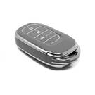 Coque Nano de rechange de haute qualité pour télécommande Honda 3 boutons, gris foncé, cadre argenté, HD-G11Y3A | Emirates Keys -| thumbnail