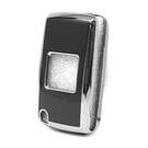Чехол Nano для дистанционного ключа Peugeot с 2 кнопками, черный цвет, серебристая рамка PG-D11Y2 | MK3 -| thumbnail