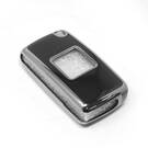 New Aftermarket Nano High Quality Cover For Peugeot Remote Key 3 Button Black Color Silver Frame PG-D11Y3 | Emirates Keys -| thumbnail