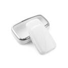 New Aftermarket Nano High Quality Cover For Toyota Remote Key 4 Button White Color Silver Frame TYT-B11Y4 | Emirates Keys -| thumbnail