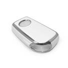 New Aftermarket Nano High Quality Cover For Toyota Remote Key 3 Button White Color Silver Frame TYT-C11Y3 | Emirates Keys -| thumbnail
