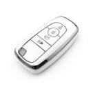 New Aftermarket Nano High Quality Cover For Ford Remote Key 4 Button White Color Silver Frame Ford-B11Y4B | Emirates Keys -| thumbnail