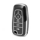 Nano High Quality Cover For Ford Remote Key 5 Button Black Color Silver Frame Ford-B11Y5