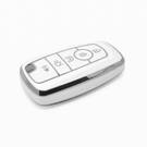 New Aftermarket Nano High Quality Cover For Ford Remote Key 5 Button White Color Silver Frame Ford-B11Y5 | Emirates Keys -| thumbnail