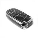 Coque Nano de rechange de haute qualité pour clé télécommande Jeep 5 boutons, noire, cadre argenté, Jeep-B11Y5 | Emirates Keys -| thumbnail