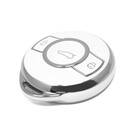 New Aftermarket Nano High Quality Cover For Smart Remote Key 3 Button White Color Silver Frame SMT-A11Y | Emirates Keys -| thumbnail