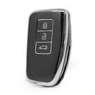 Nano High Quality Cover For Lexus Remote Key 3 Button Black Color Silver Frame LXS-A11Y3